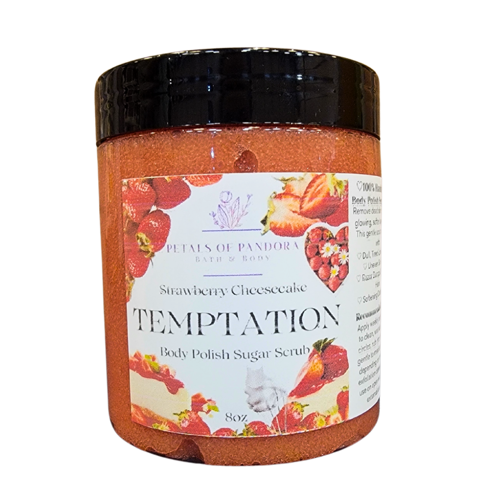 Temptation: Strawberry Cheesecake Body Polish Sugar Scrub